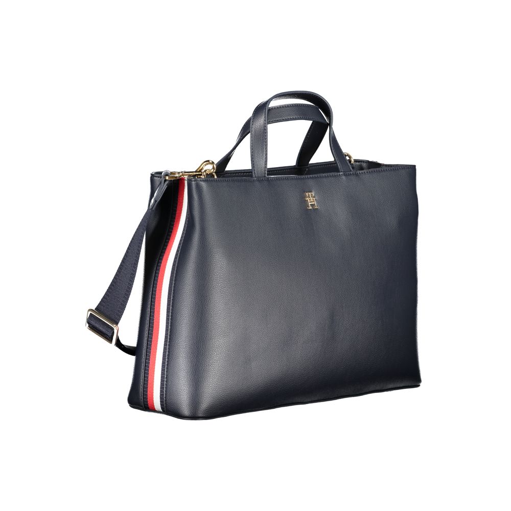 Tommy Hilfiger Blaue Polyester-Handtasche